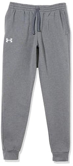 Under Armour Boys Rival Fleece Joggers, (025) Castlerock Light Heather / / White, X-Small