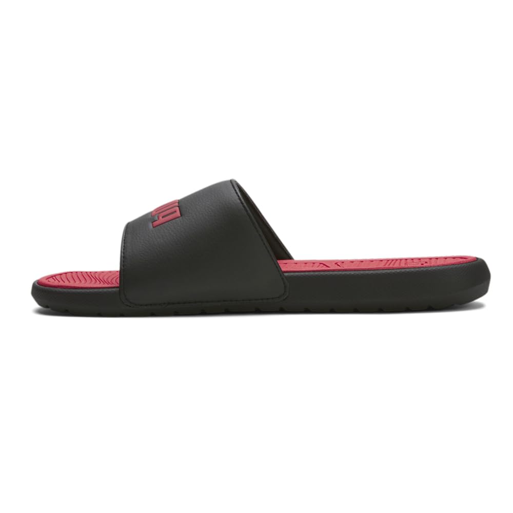 PUMA Men's COOL CAT 2.0 Slide Sandals, PUMA Black-PUMA Red-PUMA Red, 10