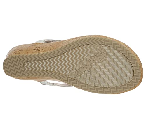 Skechers womens Beverlee - Date Glam Sandal , Off White , 7