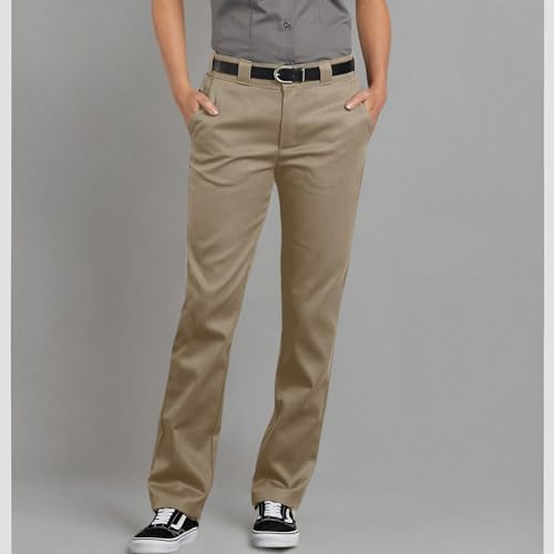 Dickies Women's Flex Slim Fit Work Pants, Desert Sand, 12