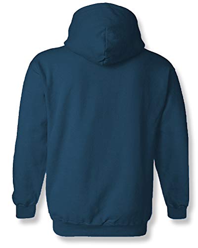 ADRO Men's Cotton Hooded Neck Hoodie (H-M-PE-SB-L_Steel Blue_L)