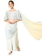 Libas WomenS Georgette Saree (34449_Blue)