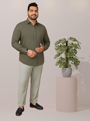 Leriya Fashion MenS Regular Fit Shirt (Lf-Ms-6271_Olive