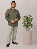 Leriya Fashion MenS Regular Fit Shirt (Lf-Ms-6271_Olive