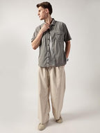 Thomas Scott MenS Regular Fit Half Sleeve Corduroy Casual Shirt