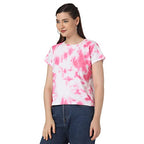 Greciilooks Womens Lycra Regular Fit Jeans Tops (Pink, X-Large)