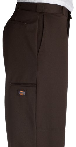 Dickies Men's Loose Fit Double Knee Twill Work Pant, Dark Brown, 34W x 30L