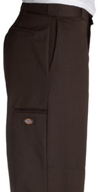 Dickies Men's Loose Fit Double Knee Twill Work Pant, Dark Brown, 34W x 32L