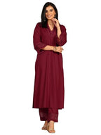 Libas Womens Embellished Rayon Co-Ord Set For Women