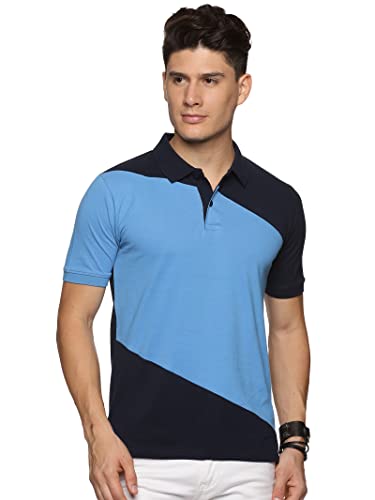 ADRO Premium Cotton Multicolor Polo T-Shirt for Men (PN23-S2-NBSK_Navy_XL)