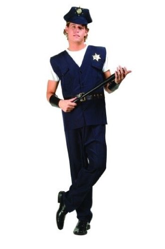 Men's Police outfit: Blue XL