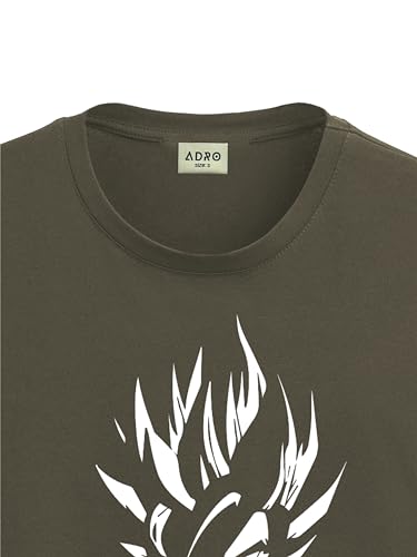 ADRO Tshirt for Men | Printed T Shirt for Men | 100% Cotton T-Shirt |Printed T Shirt | T-Shirts | RN24-GOK-OL-S Olive