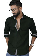 Tee Projekt Mens Long Sleeve Button Down Shirt for Men Collared Casual Formal Soild Shirt