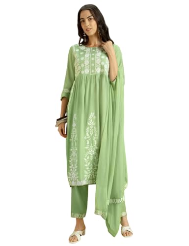 KAARI Rayon 7525 Womens Kurta Suit Set (KAAAW24WSKD-70018_Pista Green_XXL)