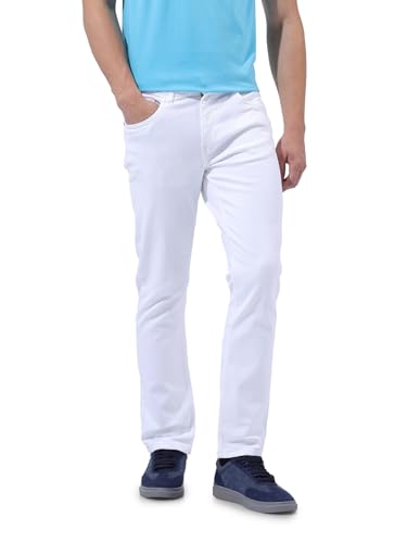 The Indian Garage Co Mens Slim Straight Fit Solid Stretchable Jeans