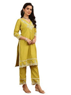 Libas Printed Silk Blend Straight Co-Ords Set For Women (99906Xl)
