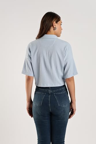 Fyltr WomenS Solid Regular Fit Blouse (Fylss25Wb-1326_Mist Blue