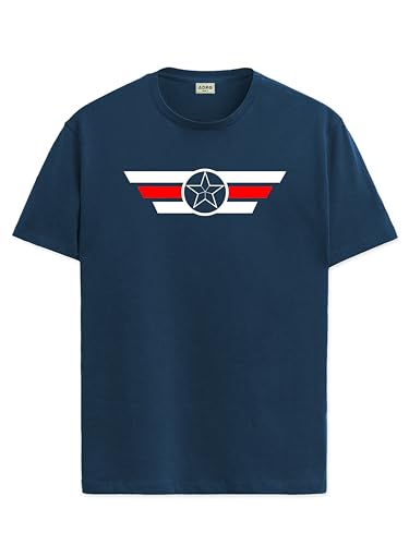 ADRO Men's Solid Regular Fit T-Shirt (RN24-CAP-SB_Teal