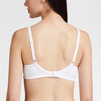 Enamor AB75 M-Frame Jiggle Control Full Support Supima Cotton Bra - Non-Padded, Wirefree & Full Coverage White