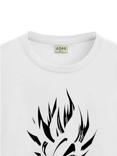 ADRO Tshirt for Men | Printed T Shirt for Men | 100% Cotton T-Shirt |Printed T Shirt | T-Shirts | RN24-GOK-WH-L White