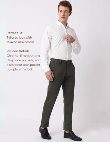 Fyltr MenS Slim Casual Pants (Fylss25Mt-1101_Cilantro Green