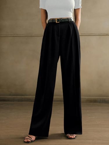 Greciilooks High Waist Cotton Trousers For Women  Flared Parachute Pants With Side Pockets | Casual Travel Cargo Pants