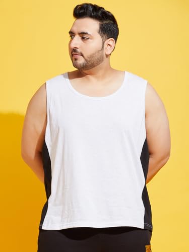 Bigbanana Plus Size MenS Regular Fit Solid Innerwear Vest