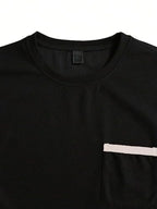 Indoprimo MenS Polyester T Shirt With Pocket Half Sleeves Round Neck Line Solid Pattern Loose Fit Classic Style And Standard Le