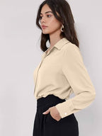 Greciilooks WomenS Regular Fit Western Shirt (Gl-W1894_Cream