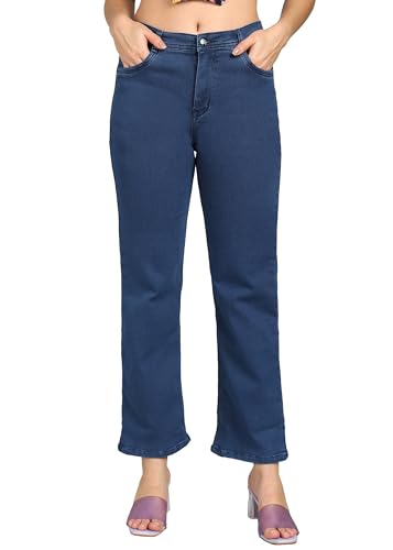 Nifty Womens Denim Stretchable Straight Fit Jeans (1457_BTA_34_Medium_Blue_34)