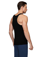 Xyxx MenS Super Combed Cotton Round Neck Ribbed Vest - High Moisture Absorbing Innerwear For Men With Anti-Microbial Silver Fin