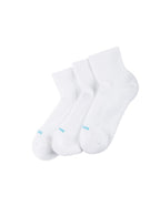 HUE womens Hue Women's Air Cushion Mini Crew Sport Socks, 3 Pair Pack casual socks, White, One Size US