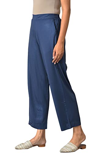 Blue Knitted Narrow Palazzo