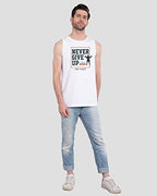 Bewakoof MenS Typography 100% Cotton Vest - Regular Fit, Round Neck, Sleeveless