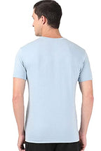 Adro MenS V Neck Combo Plain Cotton T-Shirts_Vcm2-Pln-Sk-Wh-Xl Sky Blue, White