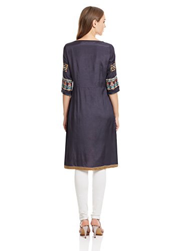 Wishful By W Women'S Straight Kurta (15Aus10942-11255_Blue_10)
