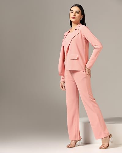 Greciilooks Lycra Casual Floral Printed Rayon Western Co-Ord Set For Women(Available In 2Xl And 3Xl) (Gl-W1856&W1857&Tr863_Pink_