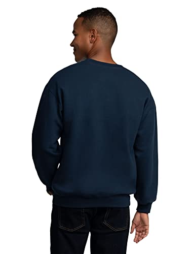Fruit of the Loom Men's Moisture Wicking Eversoft Fleece Sweatshirt, Navy, Small