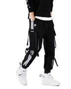 Noble Monk Track Pant For Men | Stylish Track Pants | Cargo Pockets |Baggy Fit JoggerS For Men Black Cement Grey