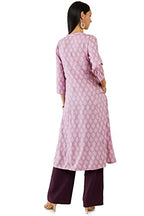 Soch Women Purple Rayon Printed Kurta
