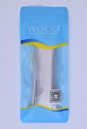 WOCCI 14mm Silicone Watch Band, Quick Release Rubber Replacement Strap with Black Stainless Steel Buckle (Christmas Red)