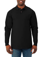 Jerzees Mens SpotShield Stain-Resistant Polo Shirt, Small, Black