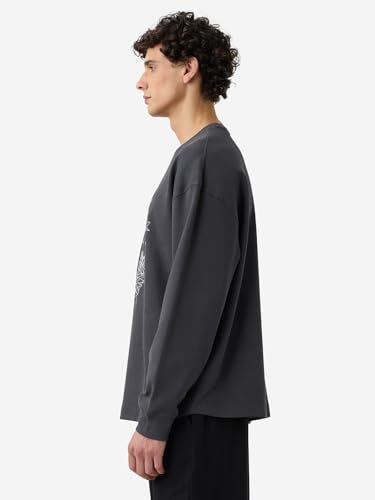 The Souled Store Punisher: Chaos Men And Boys Round Neck Grey Embroidered Cotton Oversized Full Sleeve T-Shirts