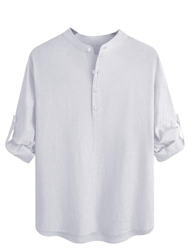 BE ACTIVE Mens Solid Linen Blend Short Kurta with Mandarin Collar || Short Kurta for Men Cotton || Stylish Short Kurta || Short