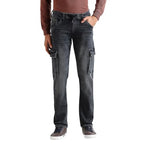 Black Mid Rise Tapered Jeans