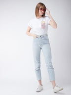Miss Chase WomenS Cotton Round Neck Short Sleeves Graphic Print Basic T-Shirt