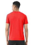 PUMPD Mens Solid Regular Fit T-Shirt (PUMSS23MTS-031_Red Blaze