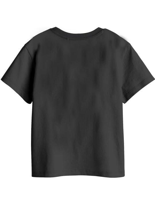 Bon Organik Girls Regular Fit T-Shirt (BON16029_Black