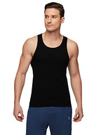 Xyxx MenS Super Combed Cotton Round Neck Ribbed Vest - High Moisture Absorbing Innerwear For Men With Anti-Microbial Silver Fin