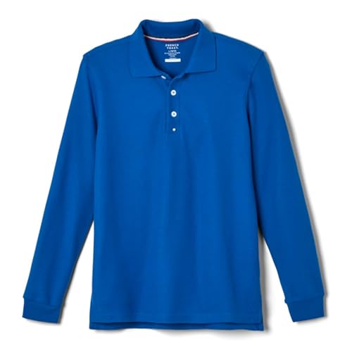 French Toast Boys Pique Polo School Uniform Shirt with Long Sleeves for Boys and Girls-Like New Condition